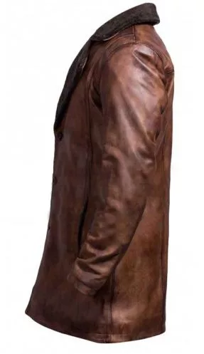 Wolverine Hugh Jackman Fur Trench Coat