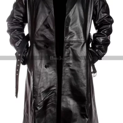 Mickey Rourke Sin City Marv Black Leather Trench Coat