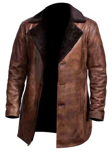Wolverine Hugh Jackman Fur Trench Coat
