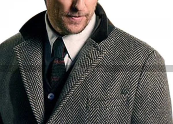 The Gentlemen Mickey Pearson Grey Wool Coat