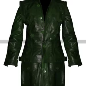 Men Designers Green Trench Coat