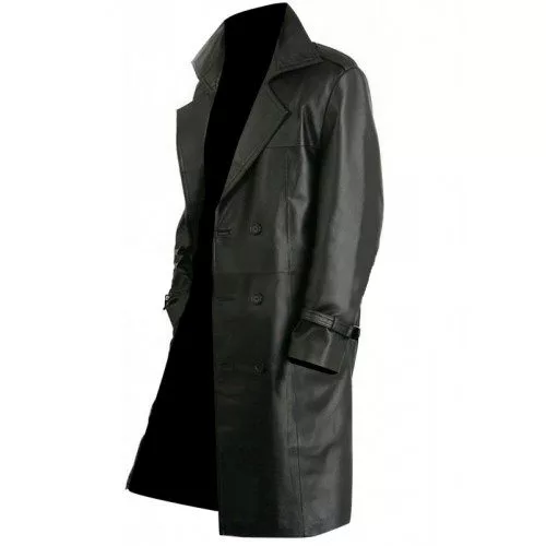 Frank Castle The Punisher Black Leather Trench Coat