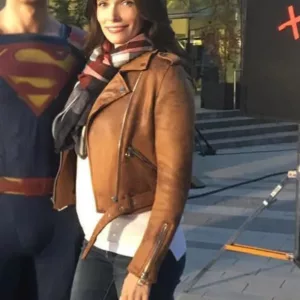 Lois Lane Superman and Lois Brown Leather Jacket