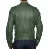 Men's Casual Wear Green Motorcycle Jacket