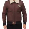 Mens Pierson Bomber Jacket With Shearling Collar