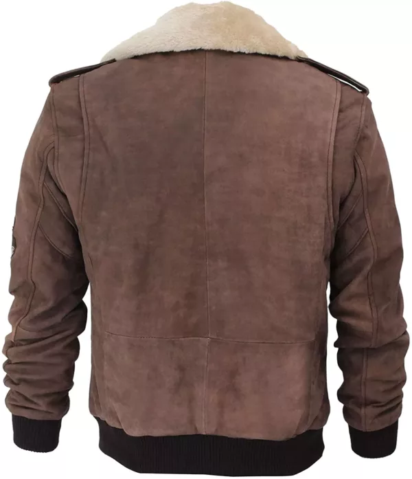 Mens Real Leather B2 Bomber Flight Suede Jacket