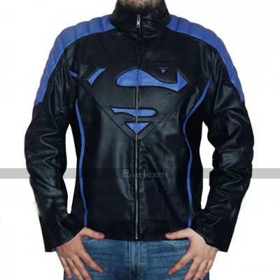 Superman Black and Blue Stripes Jacket
