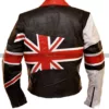 Union Flag British Flag Black Leather Jacket