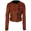 Ashley Benson Asymmetrical Motorcycle Leather Jacket