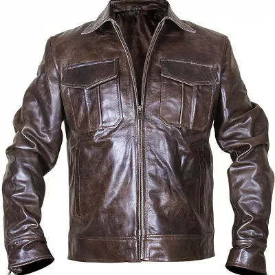 Men's Copper Rub Off Classic Vintage Brown Jacket