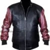 Men's New Justice League Movie The Flash Leather Hooded Jacket