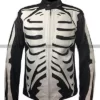 Skeleton Sketch Bones Biker Leather Jacket