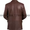 Mens Brown Leather Blazer Jacket Coat