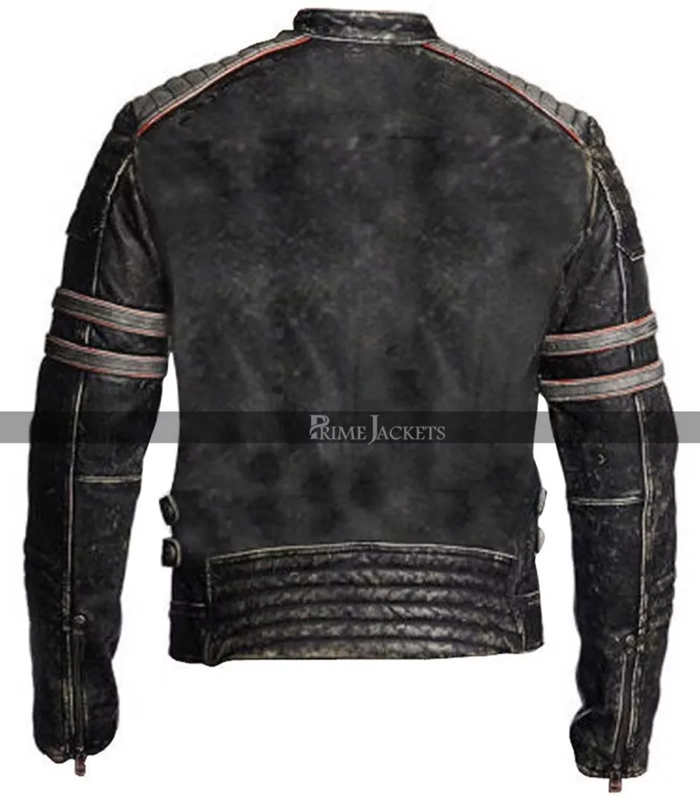 Retro One Cafe Racer Vintage Leather Jacket