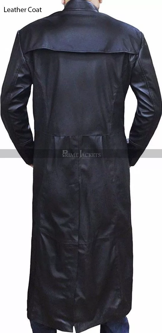Neo Matrix Trench Coat Keanu Reeves Black Trench Coat