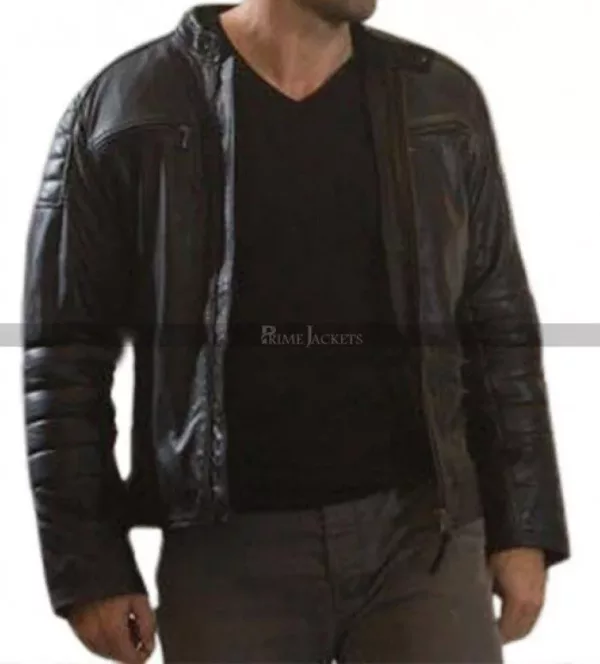 Baywatch Matt Brody Biker Leather Jacket