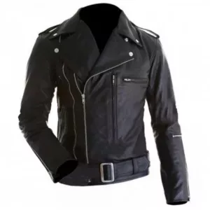 Terminator 2 Arnold Schwarzenegger Black Leather Jacket