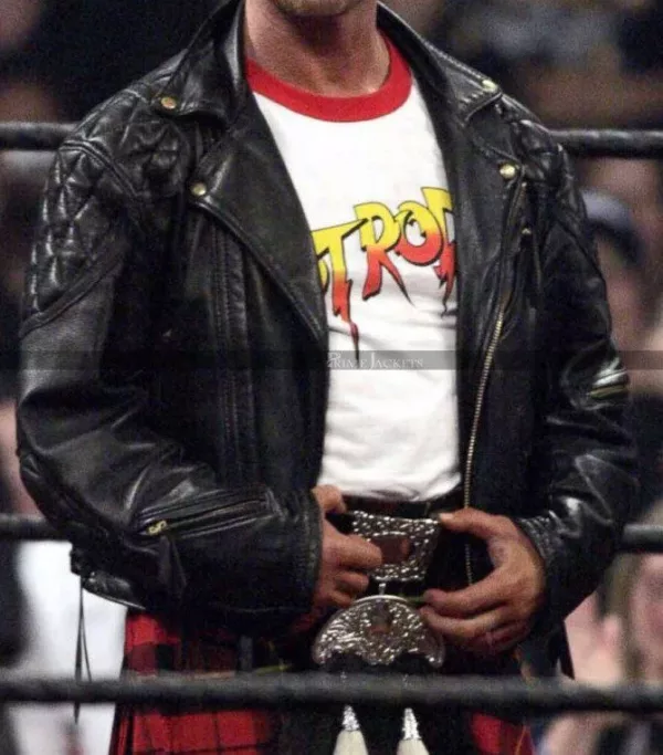 Roddy Piper Wrestler Black Leather Jacket