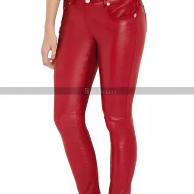 River dale Cheryl Blossom Leather Trouser Jacket