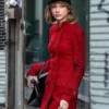 Taylor Swift Double Breasted Red Coat