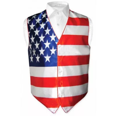 Men's Independence Day American Flag Vest