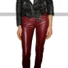 Maggie Q Motorcycle Leather Jacket Pants