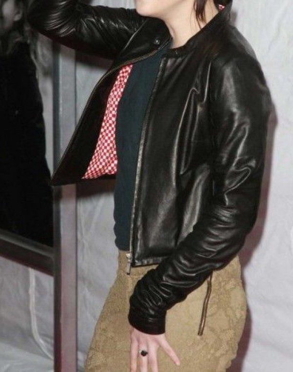 Kristen Stewart Designer Black Leather Jacket