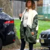 Queen Latifah The Equalizer Green & White Coat