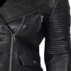 Women Biker Quilted Leather Jacket