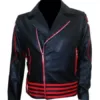 Freddie Mercury Concert Black & Red Leather Jacket