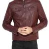 Men's Casual Maroon Slim Fit Jacket