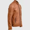 Waxed Tan Leather Jacket
